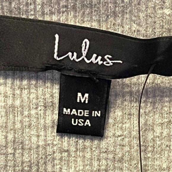 Lulus Grey Bodycon Dress w/Adjustable Side Ruching — NWT (Sz Med fits like a Sm) - Picture 7 of 8